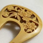 Kanzashi Sakura rond, double-épingle　buis japonais